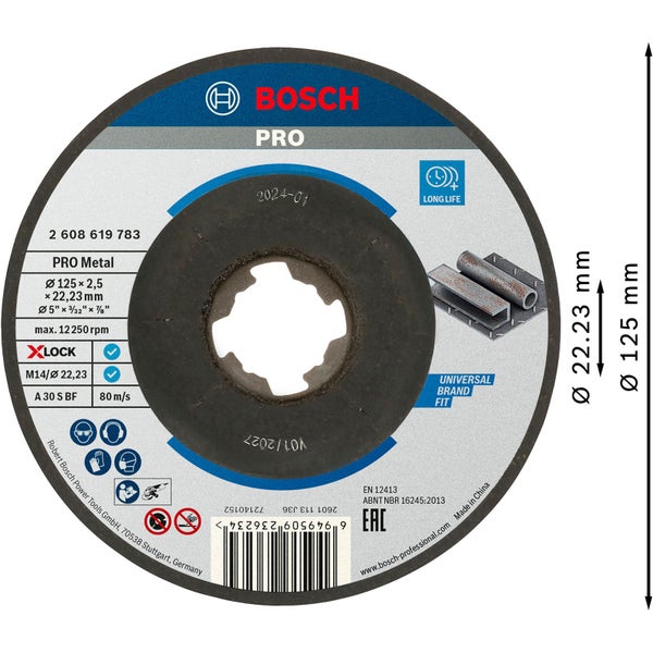 Bosch Pro Trennscheibe Metall, Durchmesser 125 Millimeter