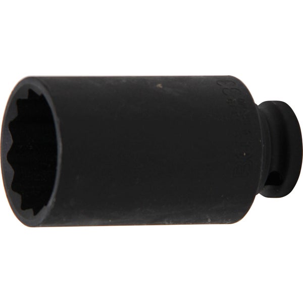 BGS Kraft-Steckschlüssel-Einsatz Zwölfkant Antrieb Innenvierkant 12,5 mm (1/2) SW 33 mm - 5339