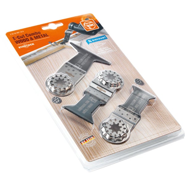 Fein E-Cut Combo Holz und Metall Sägeblätter im Set, Starlock Aufnahme
