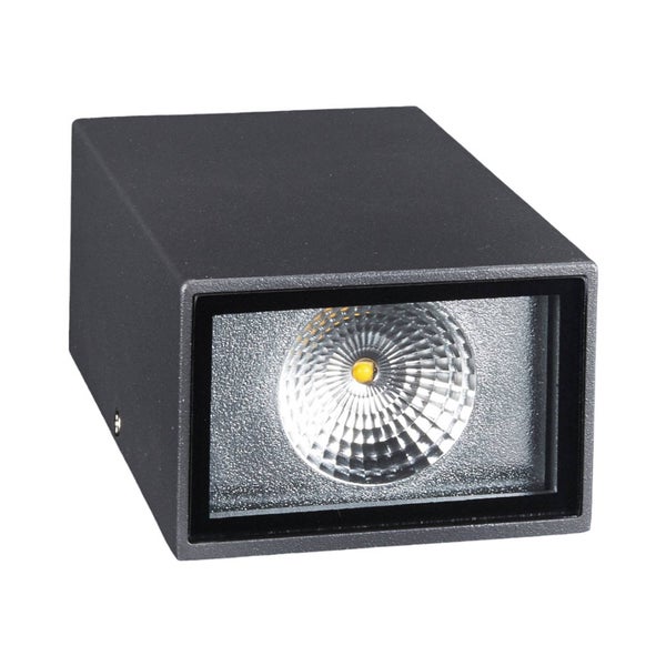 Lucande LED Wandleuchte außen Jale (spritzwassergeschützt (Modern) in Schwarz aus Aluminium (2 flammig, ) - Außenwandleuchten Wandlampe Led Außenlampe Outdoor für Außenwand/Hauswand