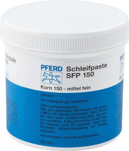 Schleifpaste Korn 150 von Pferd im weißen Behälter