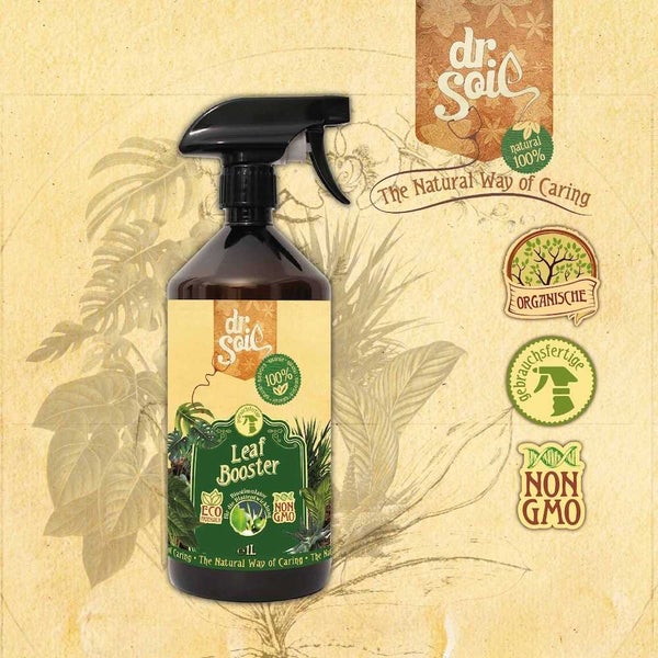 Dr.Soil LEAF BOOSTER, Natürlicher Regenerator für grüne Blätter, gebrauchsfertige Lösung mit 1 Liter Sprühflasche