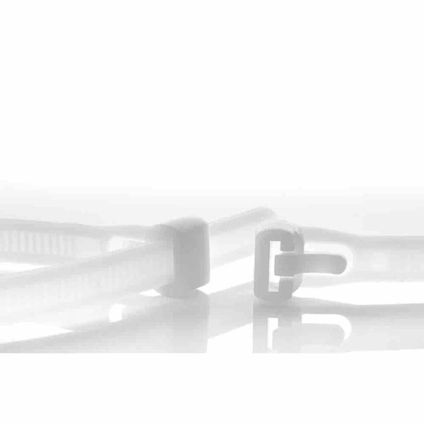 100 Kabelbinder wiederlösbar 100 x 7,6mm natur