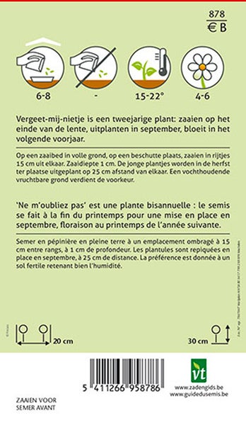 Informationen zur Aussaat von Vergissmeinnicht