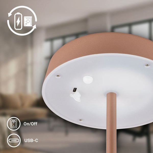 LED Tischlampe Akku LED Tischleuchte Kabellos Dimmbar Touch IP44 Outdoor