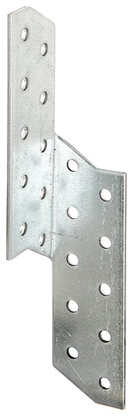 Winkelverbinder aus verzinktem Stahl mit Nagellöchern zur Holzverbindung im Bauwesen.
