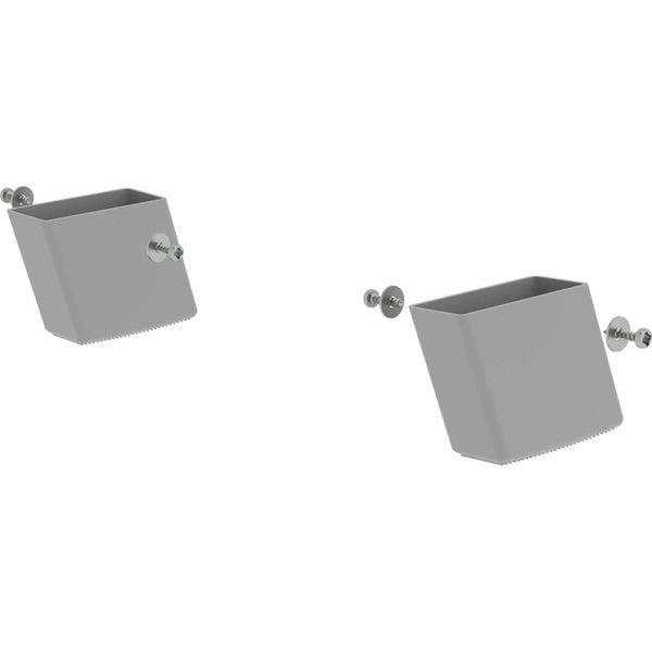 Blauer Werkzeugkoffer aus Kunststoff von BGS technic mit integriertem Griff und schwarzen Verschlüssen.