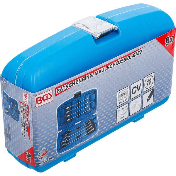 BGS technic Ratschenring Maulschlüssel Satz in blauer Box