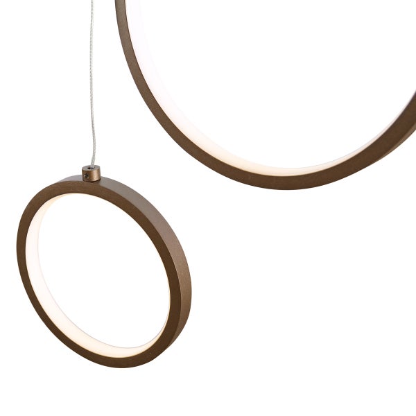 Hängeleuchte mit zwei runden Elementen