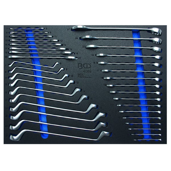 BGS technic Werkzeugsatz mit Maulschlüsseln und Ringratschenschlüsseln im Koffer