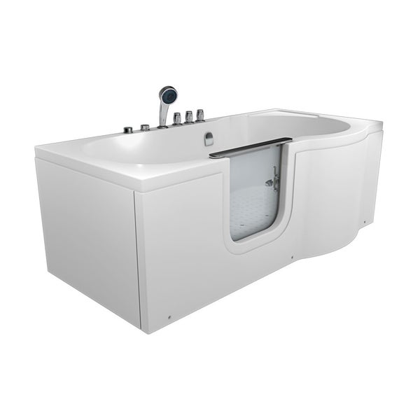 Sitzbadewanne Senioren Wanne Sitzwanne mit Tür S12-TH-AIR-L 170x85cm