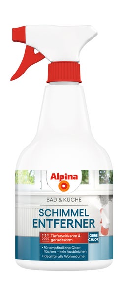 Alpina Schimmelentferner für Bad und Küche in der Sprühflasche, chlorfrei und geruchsarm.