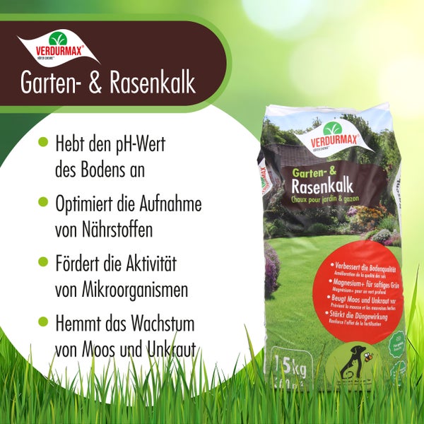 Verdurmax Garten- und Rasenkalk zur Verbesserung der Bodenqualität