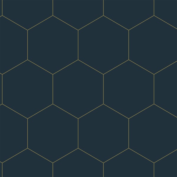 Tapete mit geometrischem Sechseckmuster