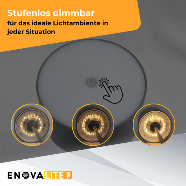 Stufenlos dimmbare EnovaLite Lampe für ideale Lichtatmosphäre