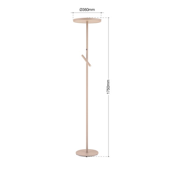 Stehleuchte mit Lesearm, 1750 mm hoch