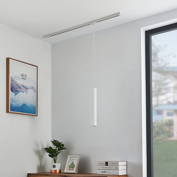 Lindby Pendellampe für 1-Phasen-Schienensysteme, Hängeleuchte Esszimmer Wohnzimmer 1x GU10 ohne Leuchtmittel (Schienensystem nicht im Lieferumfang)