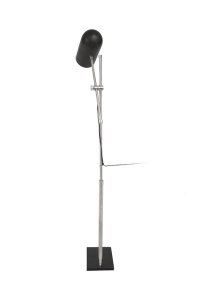 Minimalistische Stehlampe in Schwarz Silber, Skandinavisches Design Modern 160 cm | Wohnzimmer Esszimmer Leuchte