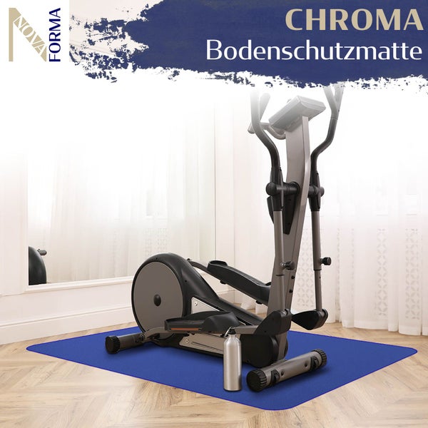 Bodenschutzmatte PE CHROMA - Blau - 90x120 cm - Hartboden - Bunte Schutzmatte als Unterlage für Bürostuhl