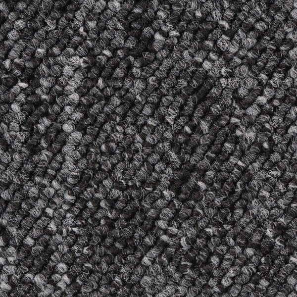 Teppichboden schwarz Meterware mit Schlingen Struktur meliert mit Vliesrücken 400 cm Breite (Meterware)