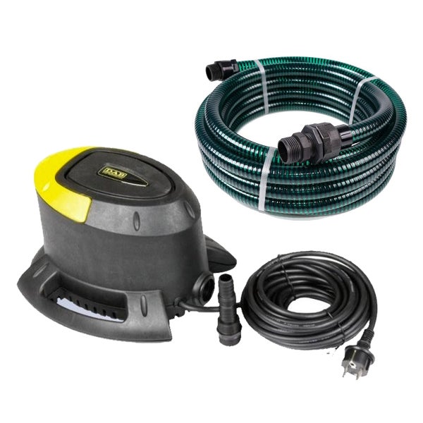 DAB Wasserpumpe mit Stromkabel und Schlauchadapter