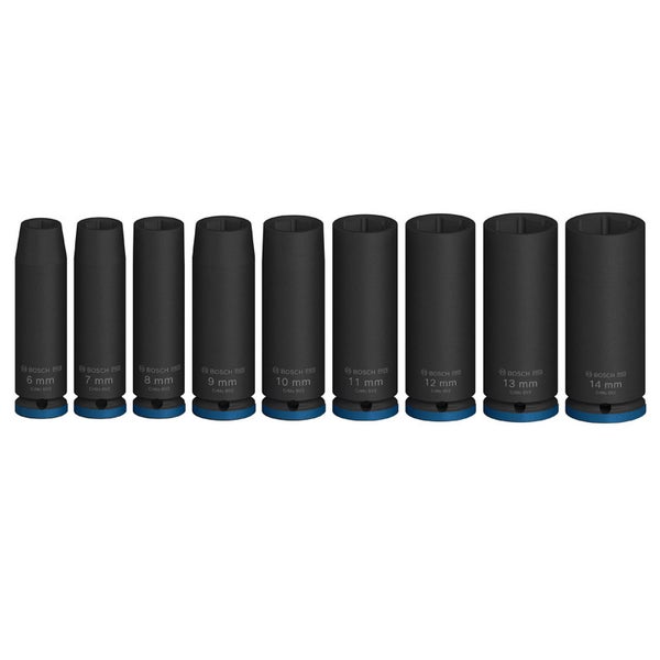 Satz Bosch Steckschlüsseleinsätze in verschiedenen Größen