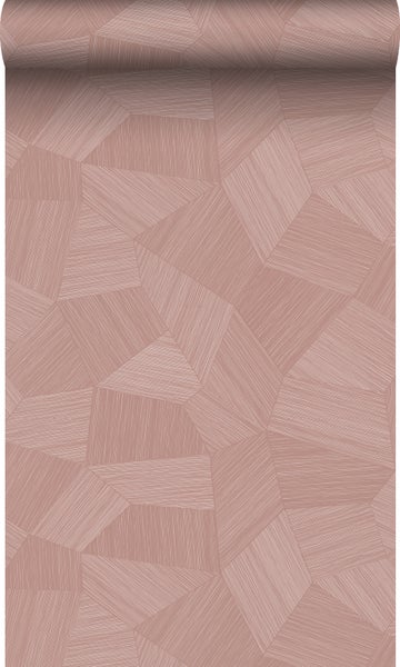 Vliestapete mit geometrischem Polygonalmuster und feiner Linienstruktur.