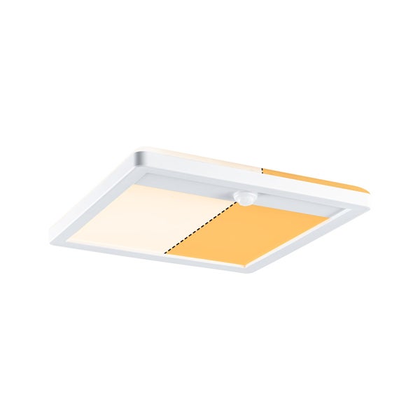LED Außenpanel Lamina Backlight Dämmerungsgesteuerter Bewegungsmelder (IR) insektenfreundlich IP44 eckig 250x47mm Tunable Warm 14W 920lm 230V Weiß Kunststoff