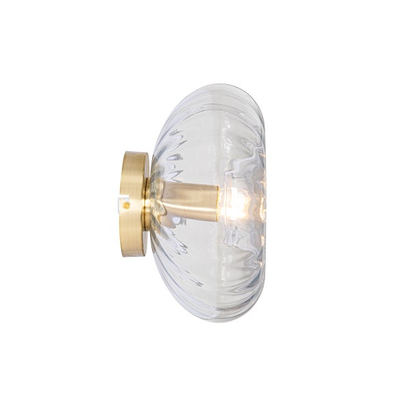 Wandleuchte aus Glas und Metall