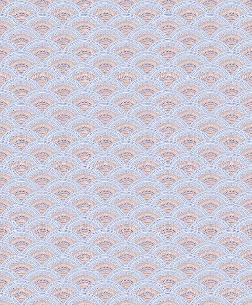 Masureel Tapete Art Decó Muster Blau - 53 cm x 10.05 m - 631900