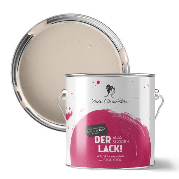 Farbeimer mit Lack von Miss Pompadour, geeignet für viele Oberflächen