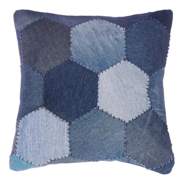 Dekokissen Denim-Sechseck - Sass & Belle
