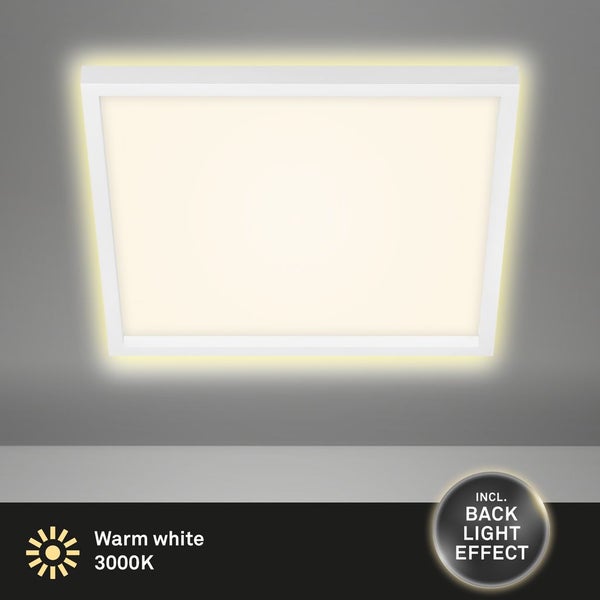 LED Deckenleuchte Deckenlampe Backlight-Effekt 22W weiß Kunststoff IP20 Briloner