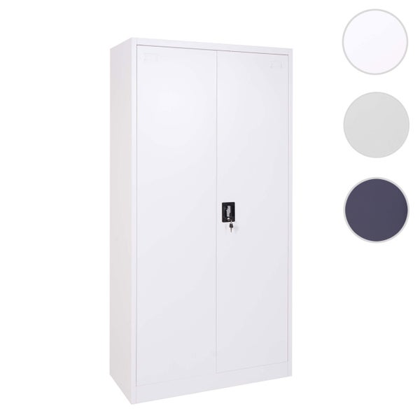 Stahlschrank mit zwei Türen und Schlüssel