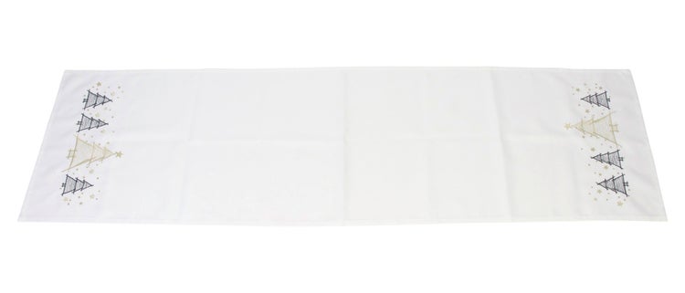 FRANK FLECHTWAREN | Tischläufer Weihnachtsbäumchen, POLYESTER, 40 x140 cm