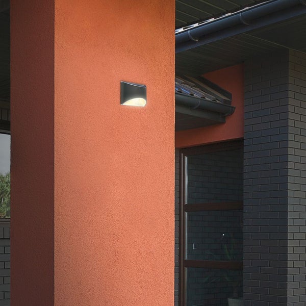 LED solar wall light, anthracite, 4xLED