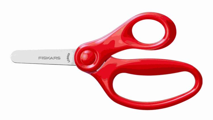 Fiskars Kinderschere ab 6 Jahre, 13 cm rot