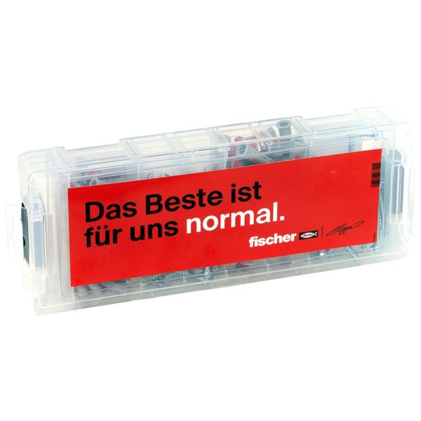 Fischer Dübel Sortiment im transparenten Kasten