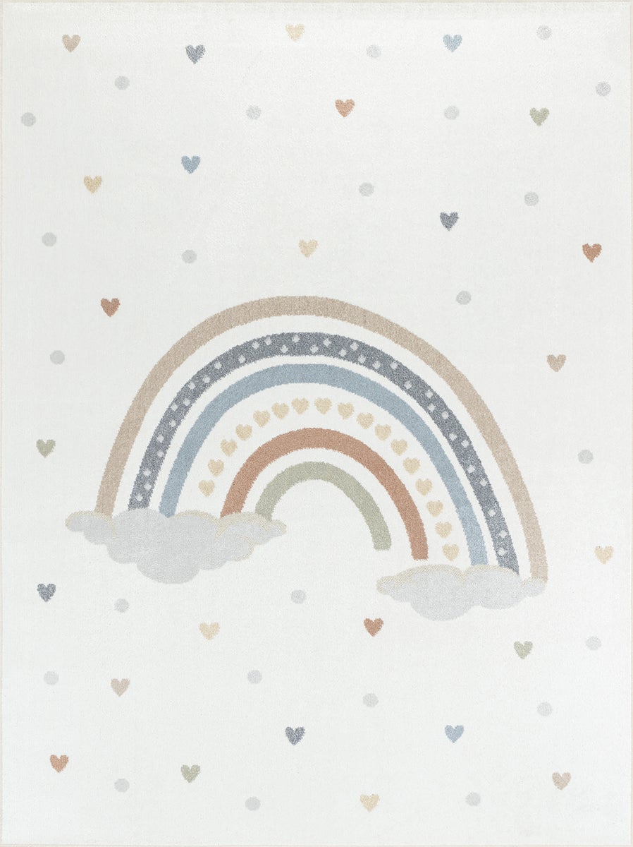 Maschinenwaschbarer Kinderteppich Rainbow - Mehrfarbig/Orange- 120x170cm - STELLA