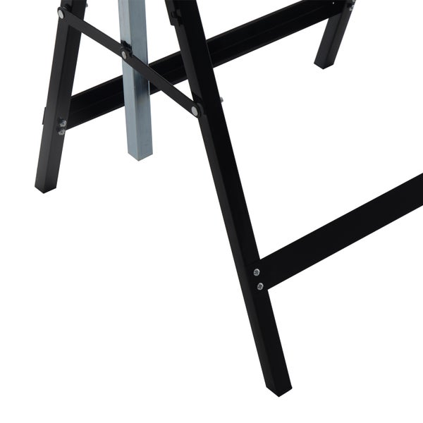 HOMCOM, 2 x Gerüstbock, Unterstellbock, L68 x B58 x H(80-130)cm, Stahl, Schwarz