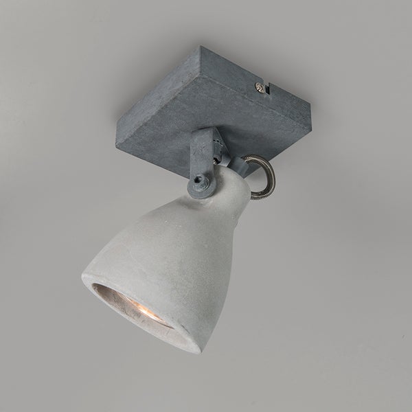 Set aus 4 industriellen Spots grau Beton 1-Flammig - Creto