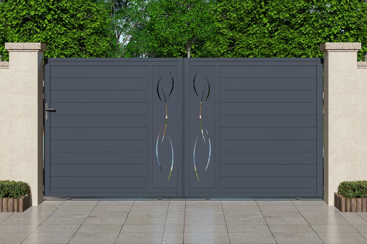 Pack Schiebetor 3,5 m LIFE 350C180 + 2 EIFEL-Pfosten H.190 cm