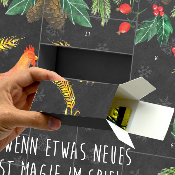 Mr. & Mrs. Panda Befüllbarer Adventskalender Huhn Stolz - Schwarz