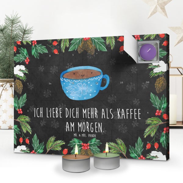 Mr. & Mrs. Panda Duftkerzen Adventskalender Kaffee Tasse - Schwarz