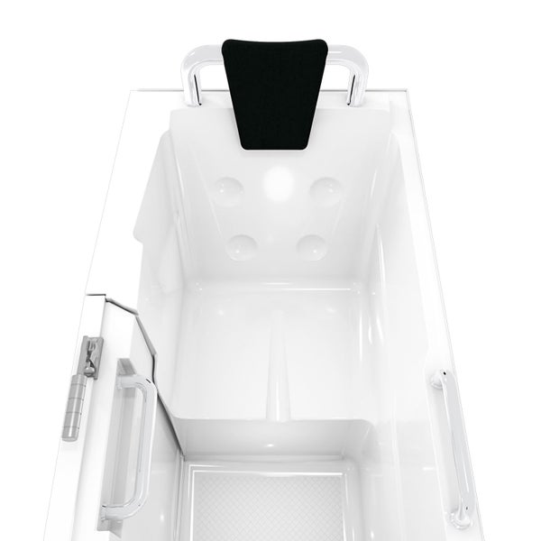 Begehbare Badewanne mit Tür, Haltegriffen und Kopfstütze