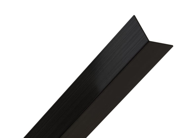 Edelstahl-Winkel-L-Profil 2 cm x 2 cm x 244 cm – Satinschwarz