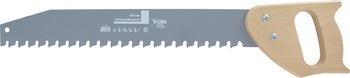 Dämmstoffsäge mit Holzgriff, 425 Millimeter langem Metallblatt für Isolationsmaterialien und TCM Logo.