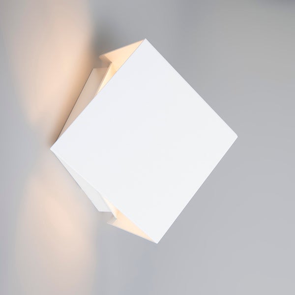 Set von 2 modernen Wandleuchten weiß - Würfel