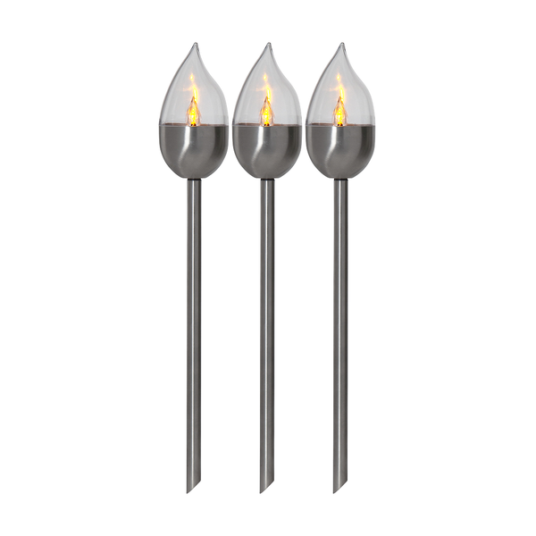 Technische Daten des Produkts im Überblick: inklusive Leuchtmittel, LED bernsteinfarben, Lichtstrom circa 5 Lumen, Kunststoff, silber, Maße 6 x 40 x 6 cm, 3 AAA NiMH Akkus, Laufzeit circa 6 Stunden, Gesamtleistung 0,06 Watt, Spannung 1,2 V DC, Lebensdauer der LEDs circa 20000 Stunden