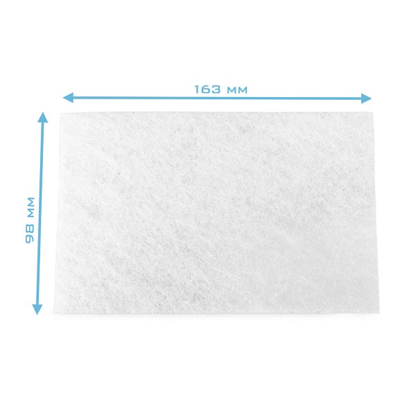 Filtermatte mit den Maßen 163 mm x 98 mm